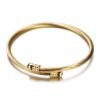 Fashion 3 color glossy beads bracelet stainless steel bracelets for women simple personality clothing accessories Jewelry 1127